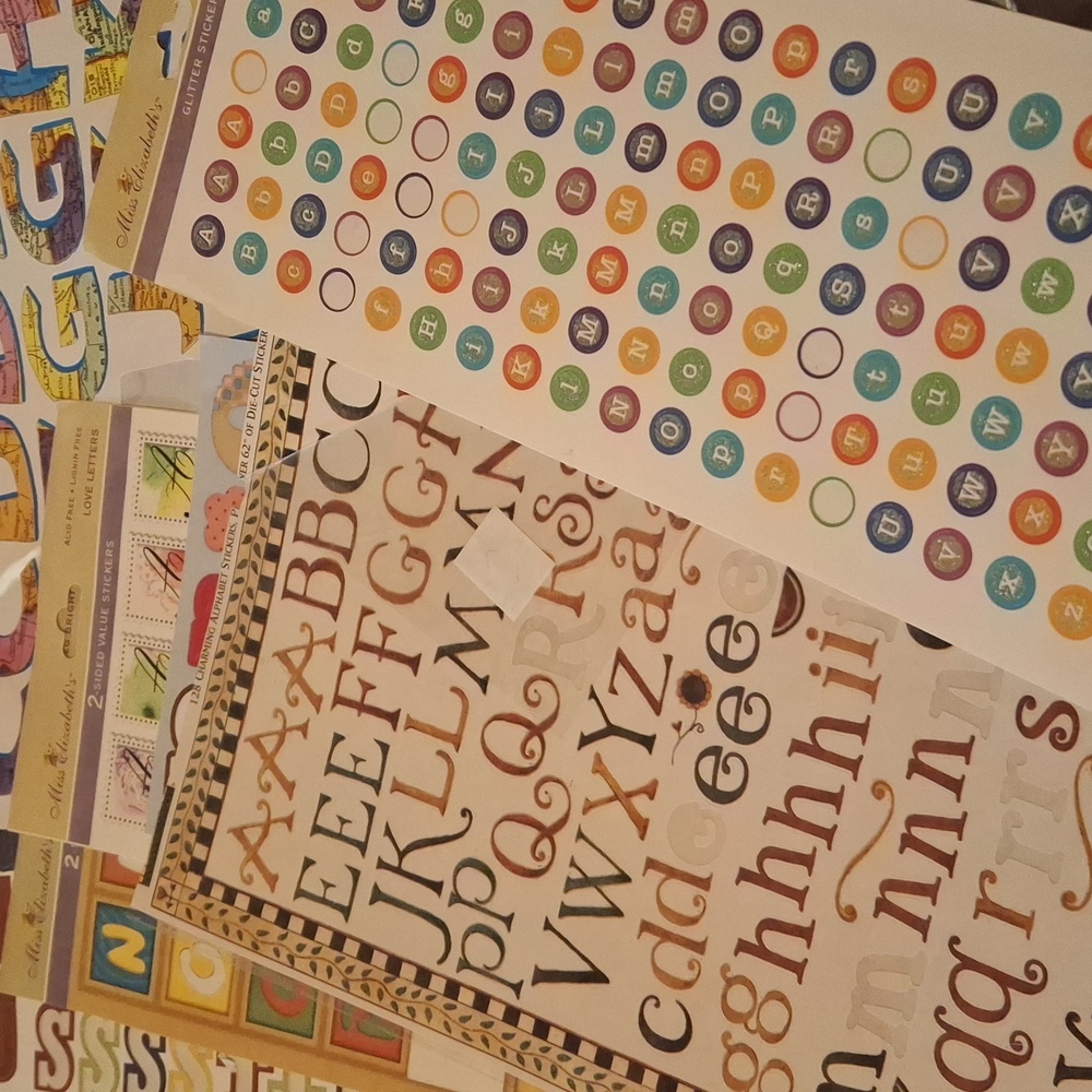 Huge Sticker Lot Alphabet Acid Free Planner Father Map Vintage Holidays Crafting - Picture 2 of 4